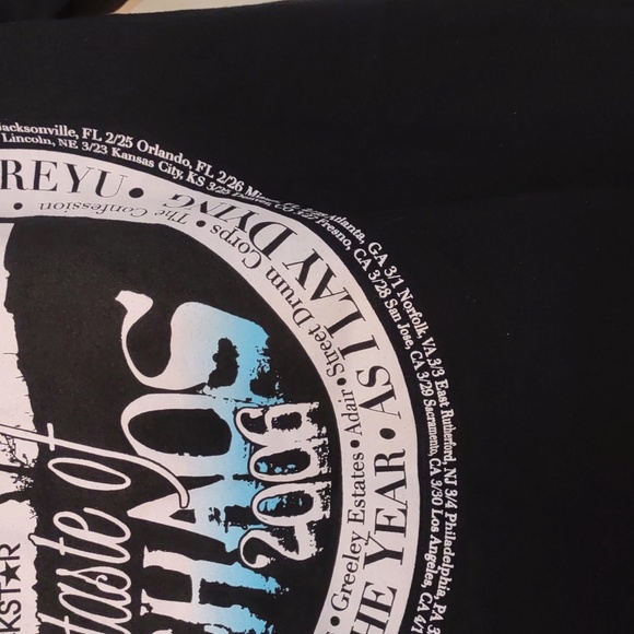 NEW NEVER USED TASTE OF CHAOS 2006 CONCERT TSHIRT SIZE M - Picture 7 of 10